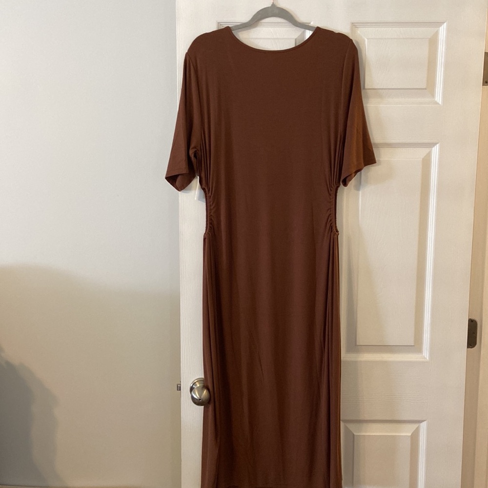 DAILY RITUAL BODY SHAPE DRESS SIZE XL BRAND NEW COLOR BROWN VERY SOFT - Picture 6 of 16